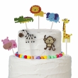 ZOO Safari Cake Toppers 7 pcs